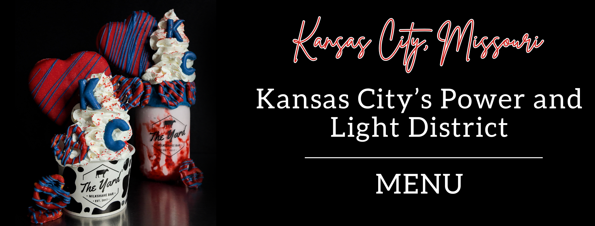 Kansas City, Missouri Menu Ads — The Yard Milkshake Bar - As seen